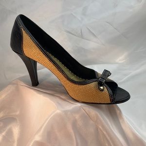 Franco Sarto , Straw / Leather heels